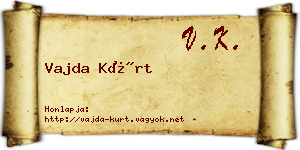Vajda Kürt névjegykártya